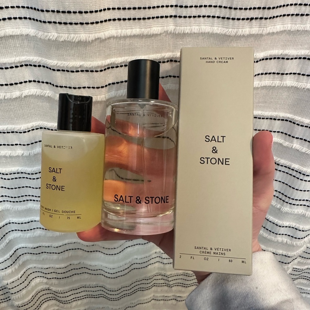 Salt & Stone Santal & Vetiver Bath & Body Trio - Yellow
